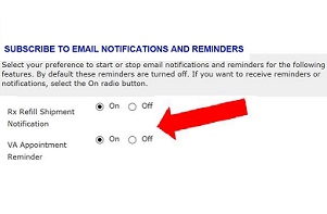My HealtheVet notification preferences