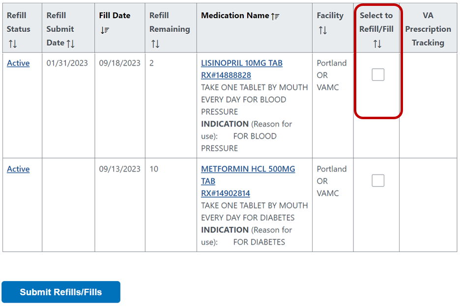 decorative image of Prescription Refill page