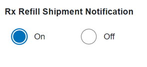 decorative image of RX Refill Shipment Notification