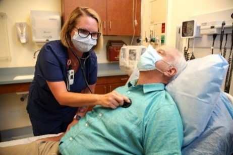 Veteran at his in-person appointment