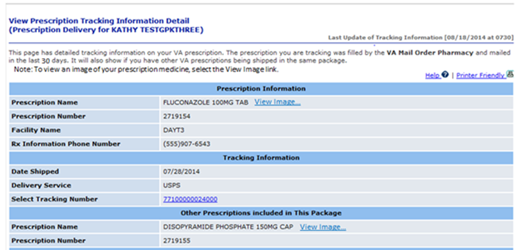 rx tracking info