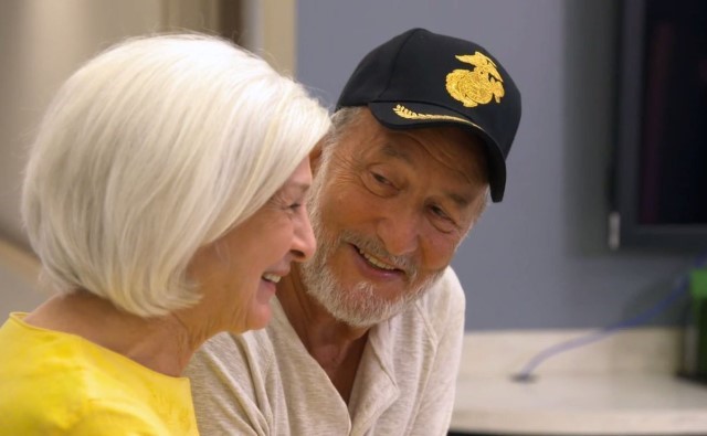 Smiling senior couple