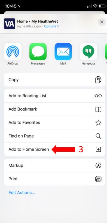How to add to home screen, iPhone