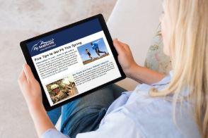 Veteran viewing the My HealtheVet Newsletter