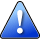 blue warning icon
