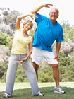 A couple doing exercises together