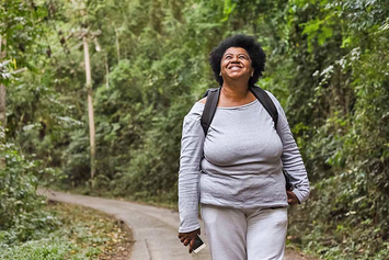 A Veteran taking a walk for their physical and mental health