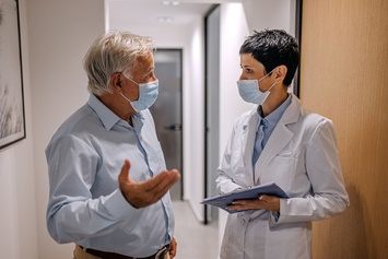 A Veteran talking to their doctor about monkeypox